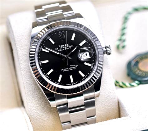 rolex rose gold black dial|rolex datejust 41mm black dial.